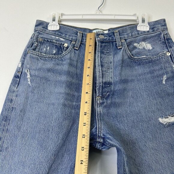 Agolde 90s Mid Rise Jeans Womens Size 28 Baggy Ankle - Picture 9 of 12